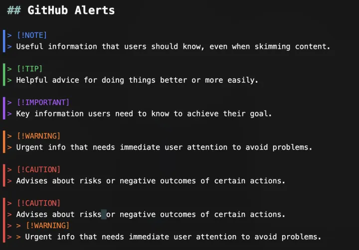 GitHub alerts highlighted in the editor